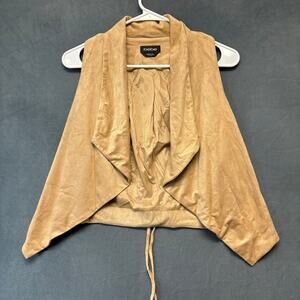 Bebe Western Vest Soft Open Front Plains Prairie Cowgirl Ranch Womens Small